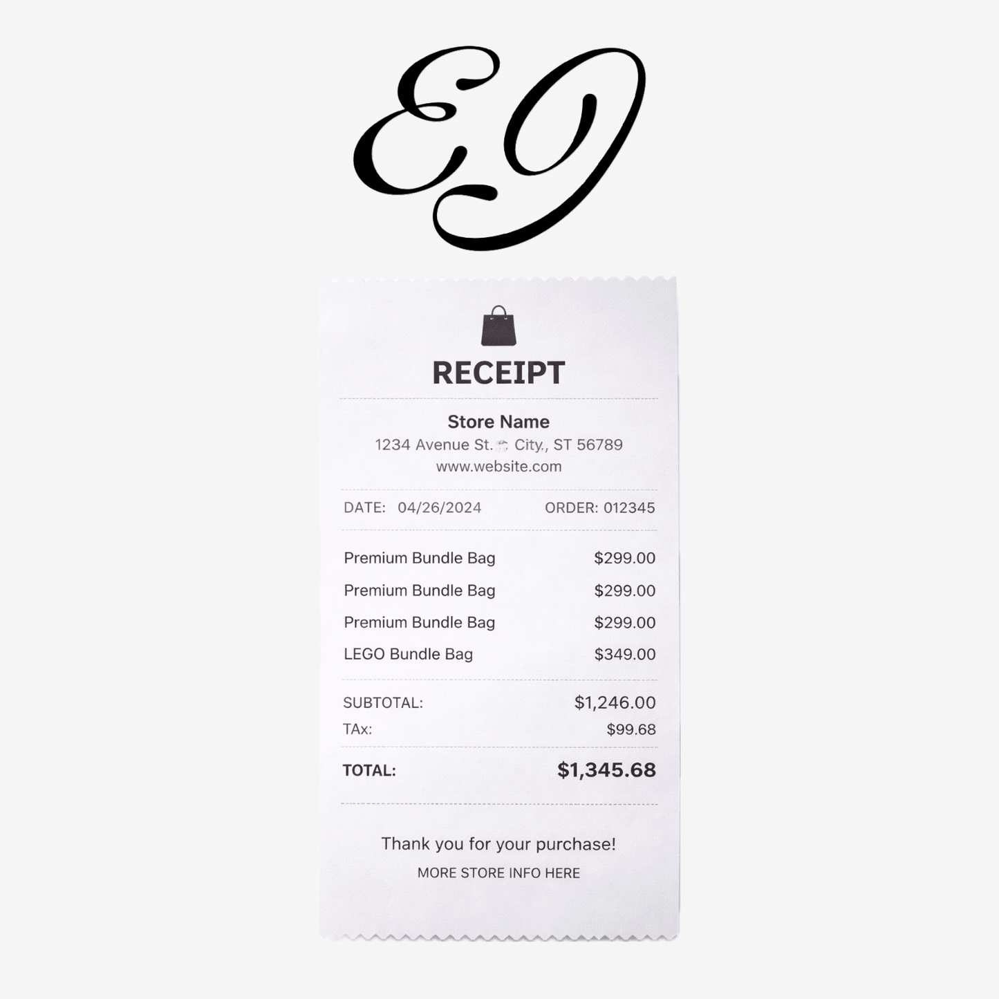 Receipts Supplier - EJVendors